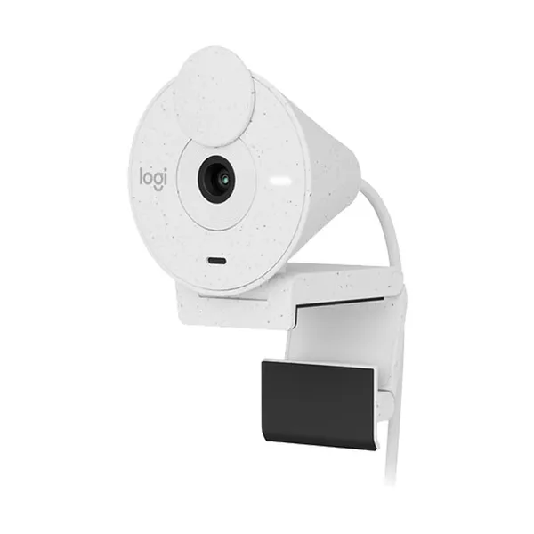 Logitech BRIO 300 Full HD 1080p 2MP Webcam – Color: White – View 1
