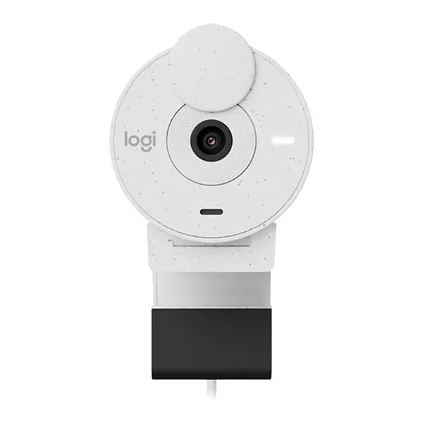 Logitech BRIO 300 Full HD 1080p 2MP Webcam – Color: White – View 3