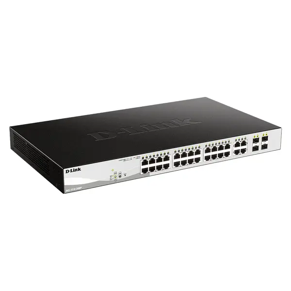 D-Link DGS-1210 28 Port Gigabit Smart Managed PoE Switch – View 3
