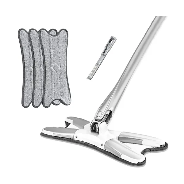 X Type Hand-Free Easy Squeeze Self Wringing Flat Mop – View 1