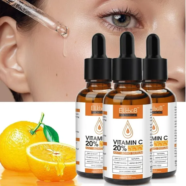 Elbbub Premium 20% Vitamin C Serum For Face with Hyaluronic Acid, Retinol & Amino Acids -  60ml – View 3