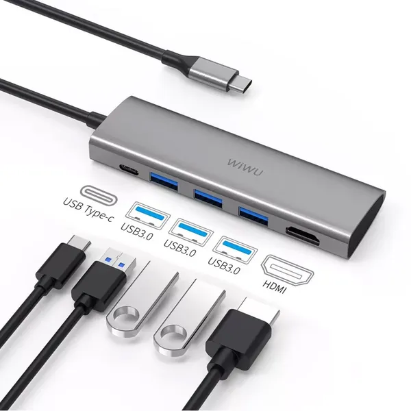 WiWU ALPHA 531H USB 3.0 USB HUB – View 2
