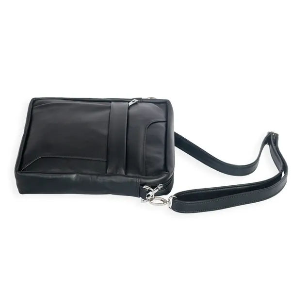 Messenger Bag For Men with Waterproof Genuine Leather – Color: Brown – View 4