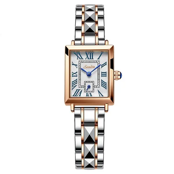 LIGE 6695 Analog Premium Gold Edition Stainless Steel Women's Fashion Watch – Dial Color: Rose Gold, Strap Color: Rose – View 1