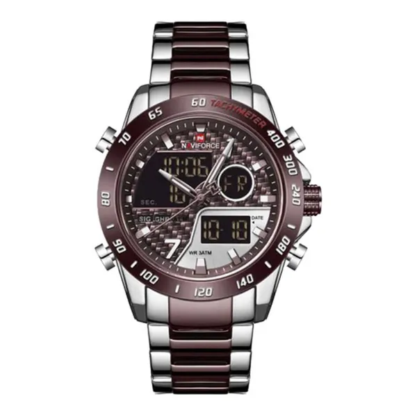 Naviforce NF9171 Fashion Stainless Steel Quartz Men's Watch – Dial Color: Rose, Strap Color: Rose – View 1