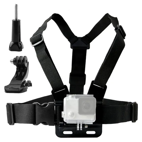 Action Camera Mount with Phone Holder Action camera chest mount – View 3