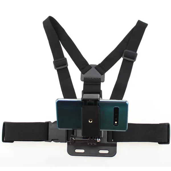 Action Camera Mount with Phone Holder Action camera chest mount – View 2