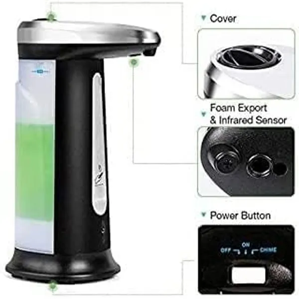 Automatic Sensor soap & Sanitizer Dispenser Touch-free Kitchen Bathroom 400ml – View 5
