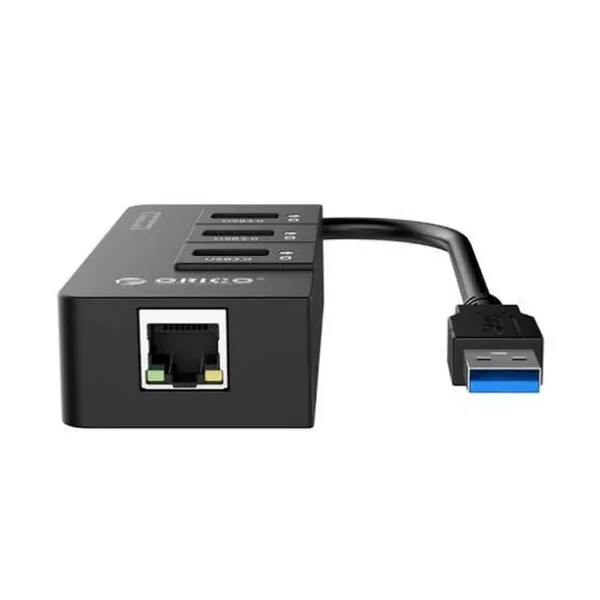 Orico HR01-U3-V1-BK USB 3.0 Hub with Gigabit Lan Port – View 4