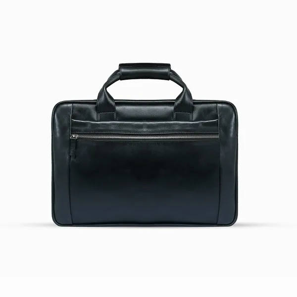 100% Genuine Cow Leather Corporate Briefcase Bag with More Space Office Bag – Color: Black – View 4
