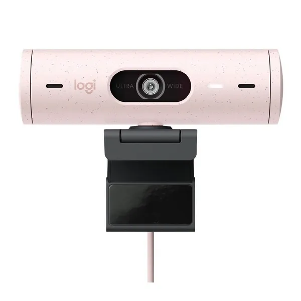 Logitech BRIO 500 Full HD 1080p 4MP Auto-framing Webcam – Color: Pink – View 3