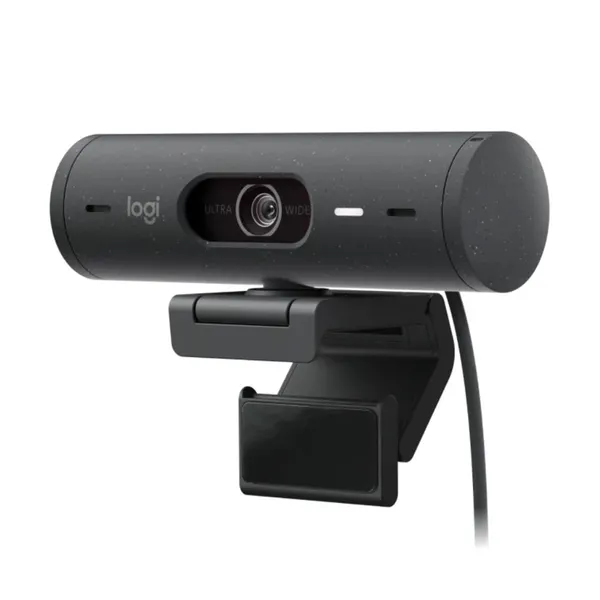 Logitech BRIO 500 Full HD 1080p 4MP Auto-framing Webcam – Color: Black – View 1
