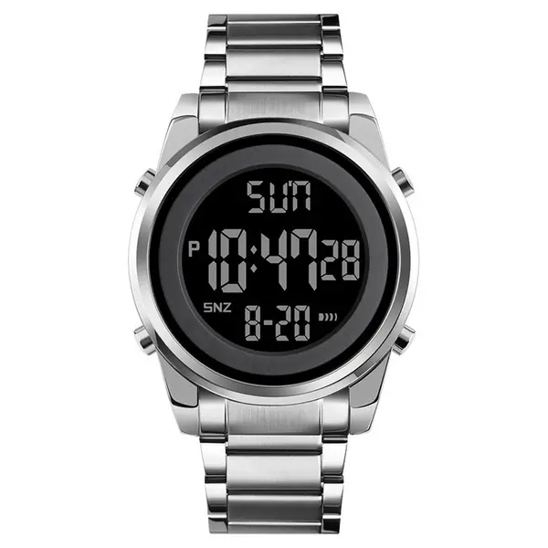 SKMEI 1611 Stainless Steel Luxury Analog Men's Watch – Dial Color: Black, Strap Color: Rose – View 1