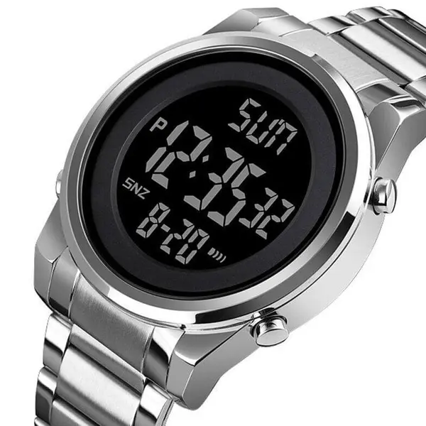 SKMEI 1611 Stainless Steel Luxury Analog Men's Watch – Dial Color: Black, Strap Color: Rose – View 3