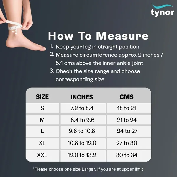 Tynor D-01 Ankle Binder – Ankle Support Brace for Pain Relief – Size: S – View 5