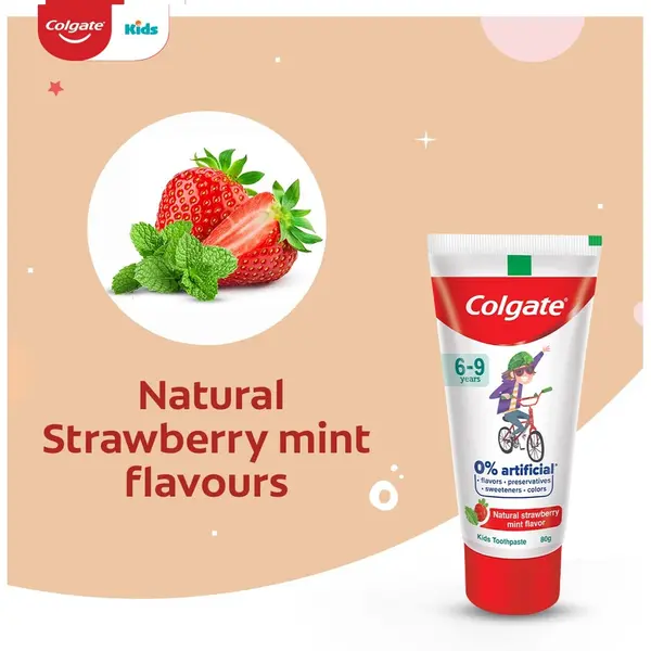 Colgate Kids 6-9yrs Premium Toothpaste 80gm Strawberry Flavor – View 2