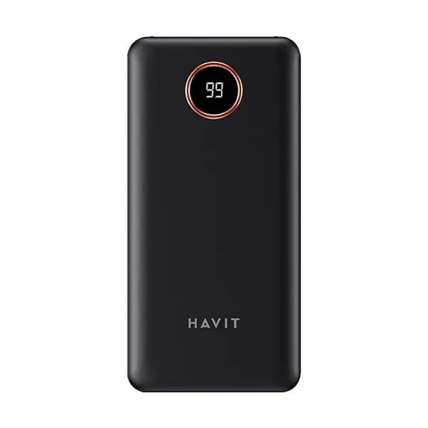 HAVIT PB74 Eye Catching LED Display 10000mAh Power Bank With 3 in 1 Cable  – View 1