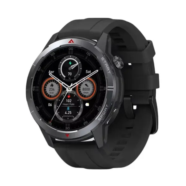 Zeblaze Stratos 3 Ultra HD AMOLED Smartwatch – Color: Black – View 1