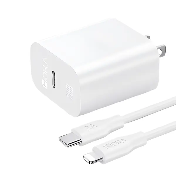 1Hora 20W USB-C Fast Charger with Lightning Cable – View 2