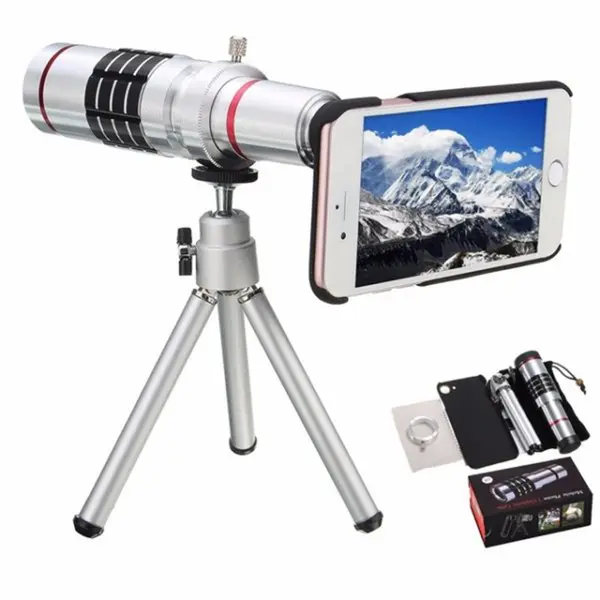 Mobcam 4K Ultra HD 18X Zoom Universal Mobile Phone Telescope Lens Kit with Tripod Mobile Phone Lens – View 2