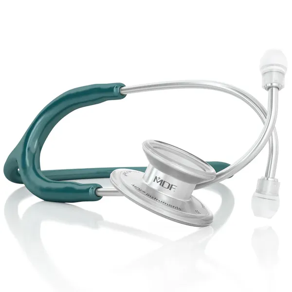 MDF MDF777 One Stainless Steel Dual Head Stethoscope – Color: Green – View 2