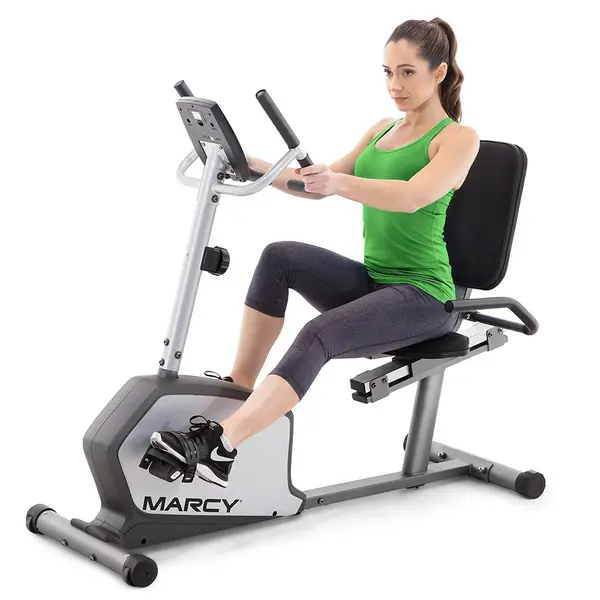 Marcy NS-1201R Adjustable Seat and 8 Resistance Levels, 300 Pound Capacity  Recumbent Exercise Bike  – View 1