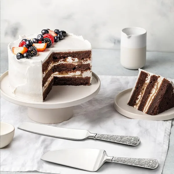 Stainless Steel Dicunoy 2 PCS Wedding Cake Knife and Server Set – View 3