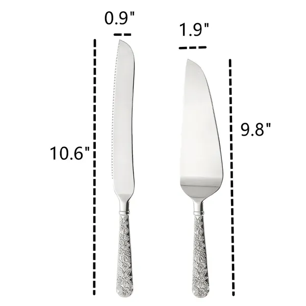 Stainless Steel Dicunoy 2 PCS Wedding Cake Knife and Server Set – View 5