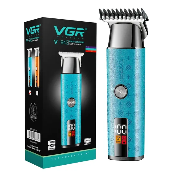 VGR V-943 Professional Hair Trimmer – Color: Blue – View 2