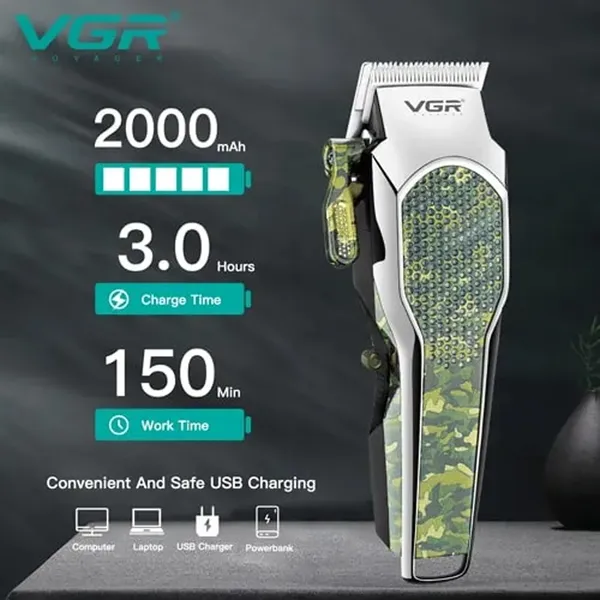 VGR V-299 Rechargeable Hair Clipper Trimmer For Men – View 6