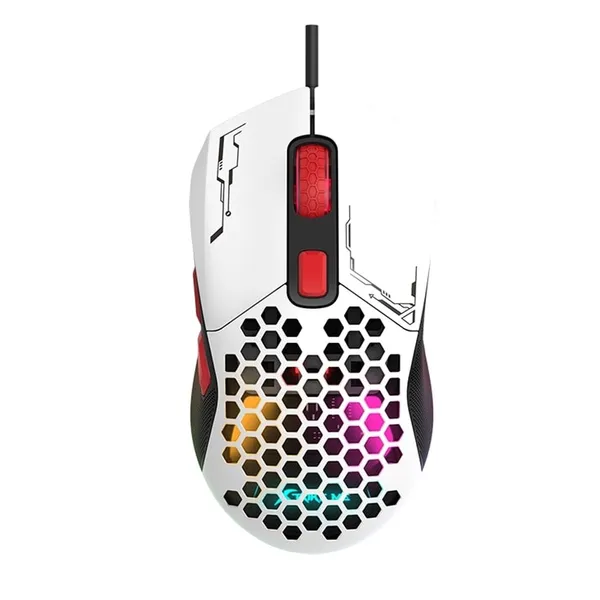 Xtrike Me GM-316 Wired RGB Optical Gaming Mouse – Color: White – View 3