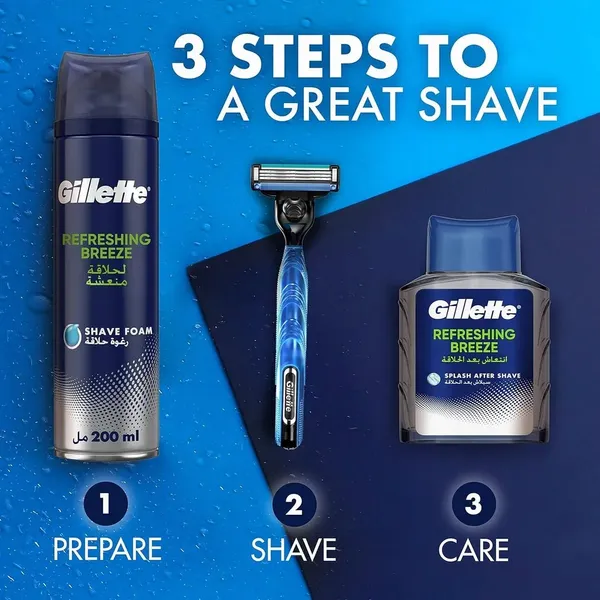 Gillette Refreshing Breeze After Shave Splash 100ml – View 5