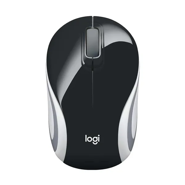 Logitech M187 Wireless MAC Support Extra-Small Mouse – Color: Black – View 1