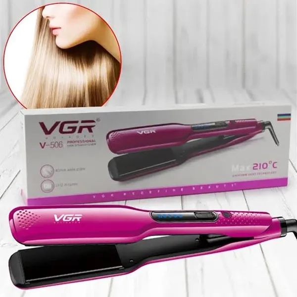 VGR V-506 Professional Care Essential Hair Straightener for Women – Color: Pink – View 3