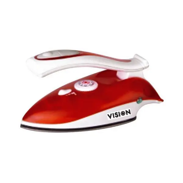 Vision VIS-TEI-003 360-Degree Swivel Cord Electronic Travel Iron – Color: Red – View 1