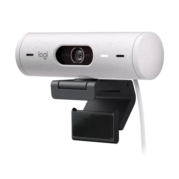 Logitech BRIO 500 Full HD 1080p 4MP Auto-framing Webcam – Color: White – View 1
