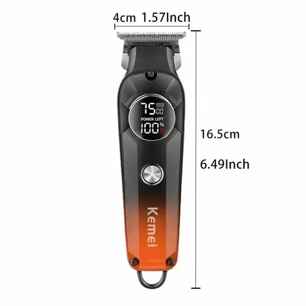 Kemei KM-1741 Professional Hair Clipper & Electric Trimmer – Color: Orange – View 4