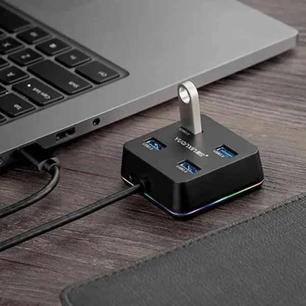 Yuanxin X-3205T Type-C Male to Quad USB Type-C Hub – View 2
