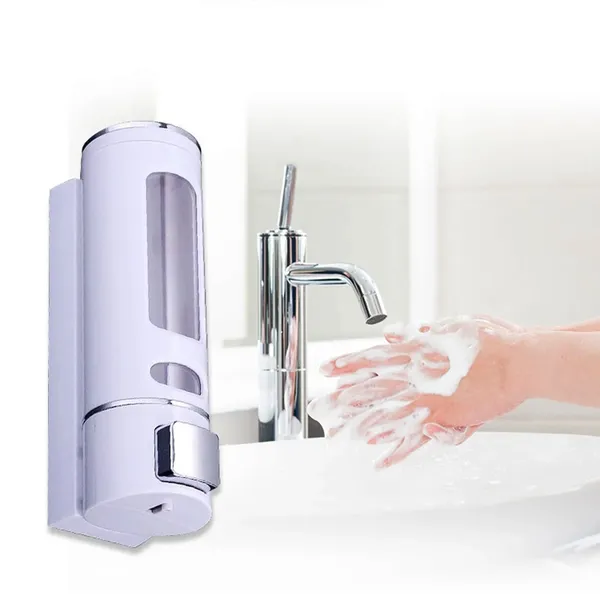 400ml Multi Purpose Wall Mounted Liquid Soap Dispenser White Color – View 2