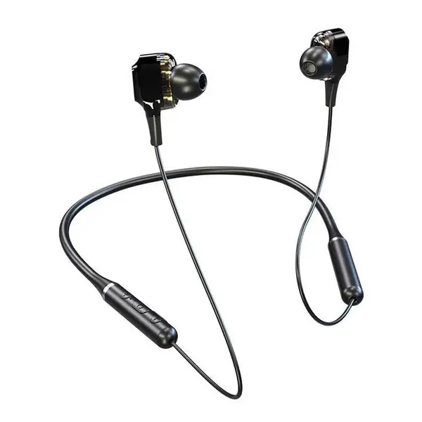 Lenovo XE66 Dual Driver Bluetooth Neckband Earphone Black – View 1