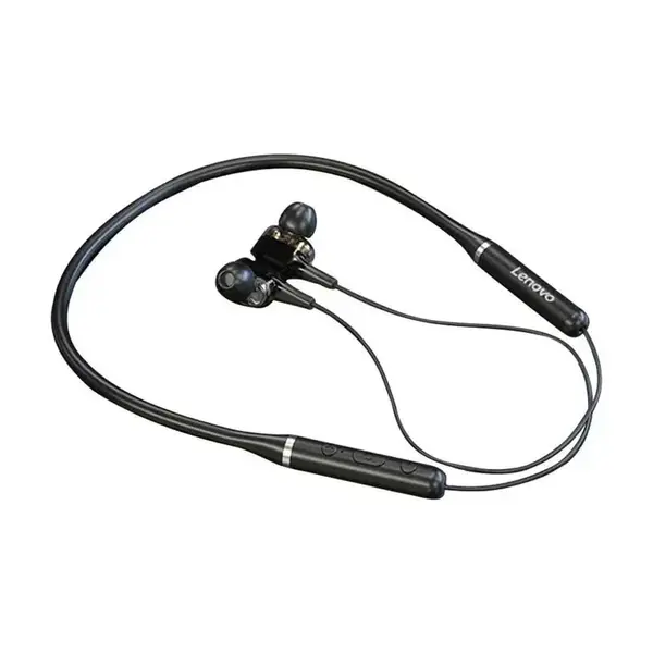 Lenovo XE66 Dual Driver Bluetooth Neckband Earphone Black – View 2