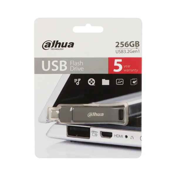 Dahua P629 64GB USB 3.2 Gen 1 & Type-C OTG Metal Gray Pen Drive – Storage Capacity: 64 GB – View 3