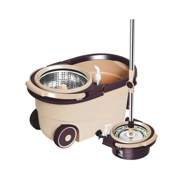 360-Degree Floor Cleaning Spin with Wheels & Mop Bucket Set Mop  – View 2