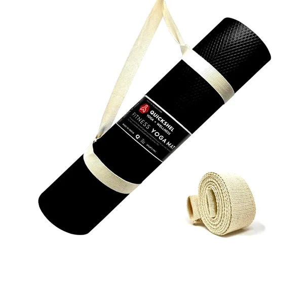 3*6 Feet Sports And Fitness Yoga Mat Black Color – View 1