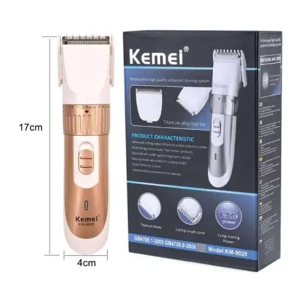 Kemei KM-9020 Professional Men's Hair Trimmer – Color: Gold – View 2