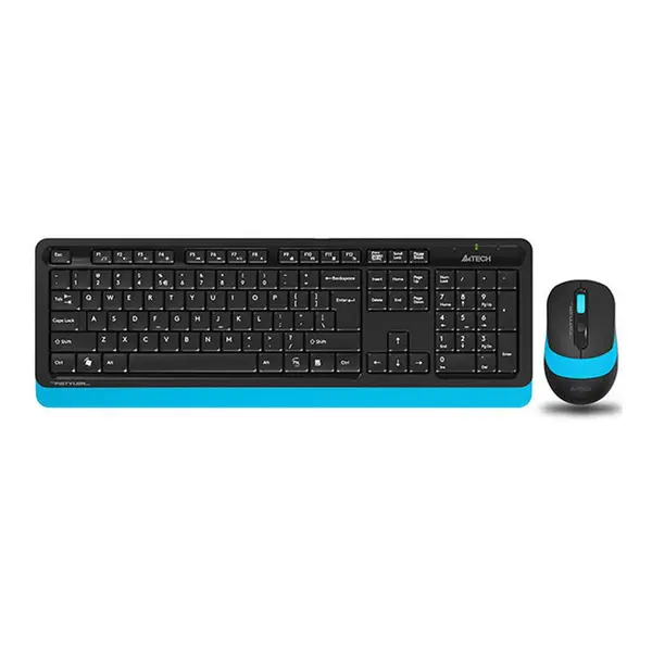 A4TECH FG1010 Wireless Keyboard Mouse Combo with Bangla – Color: Blue – View 2