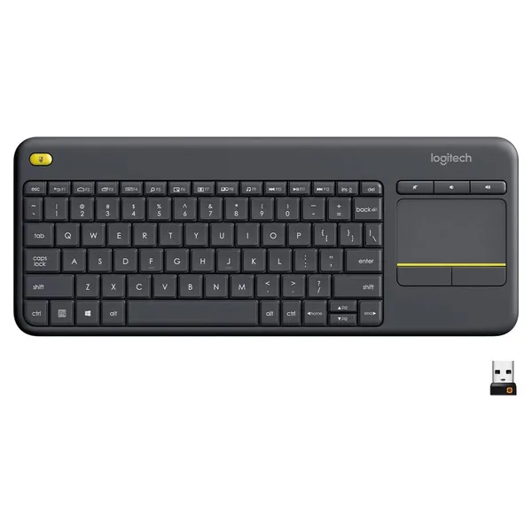 Logitech K400 Plus Wireless Keyboard – Color: Black – View 1