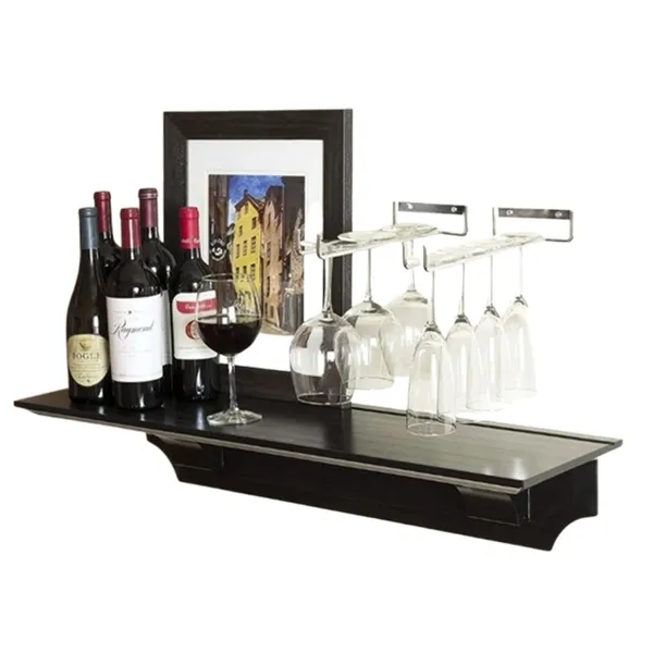 Stemware Hanging Rack Glass Holder Storage Shelf Cup Hanger – View 1