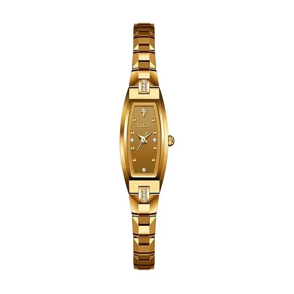 Olevs 5501 Slim Thin Japan Quartz Movement Woman’s Watch – Dial Color: Gold, Strap Color: Gold  – View 6