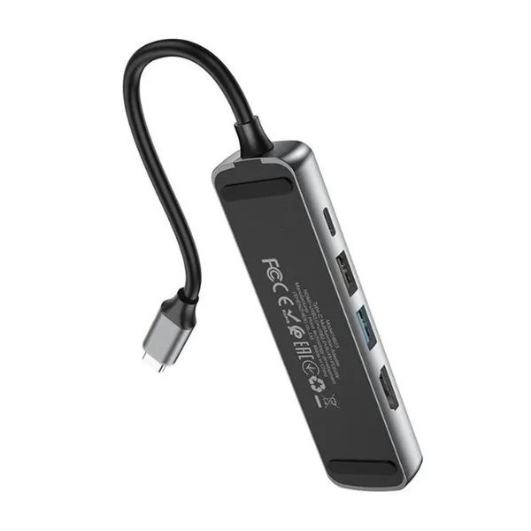 Hoco HB23 Easy view 5-in-1 Multimedia USB Type-C Hub – View 3